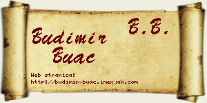 Budimir Buač vizit kartica